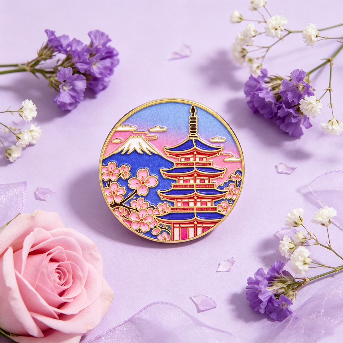 Эмалевая брошь с японской саку – обзор и цена Travel Accessories Jewelry