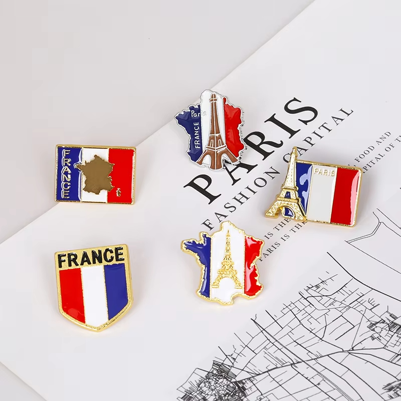 Эмалевые значки с флагом Франц – обзор и цена Travel Accessories Jewelry